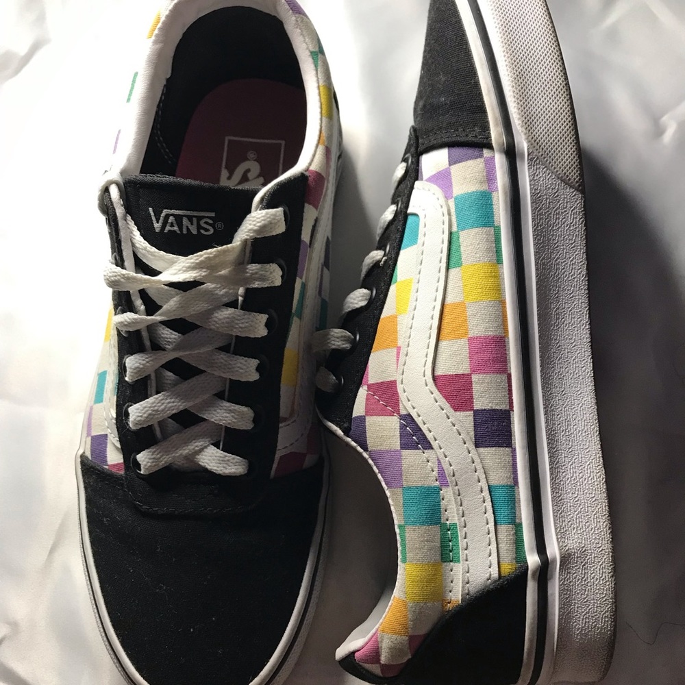 Muti color lace up old school vans